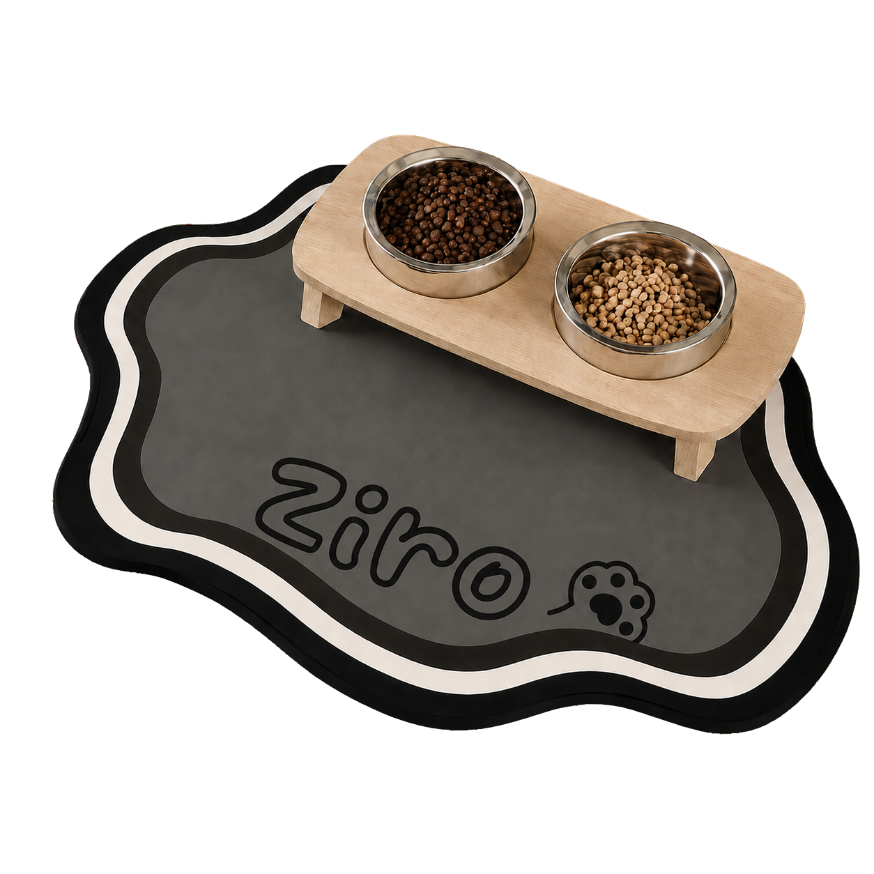 Personalized Pet Feeding Mat — Custom Name, Diatomite