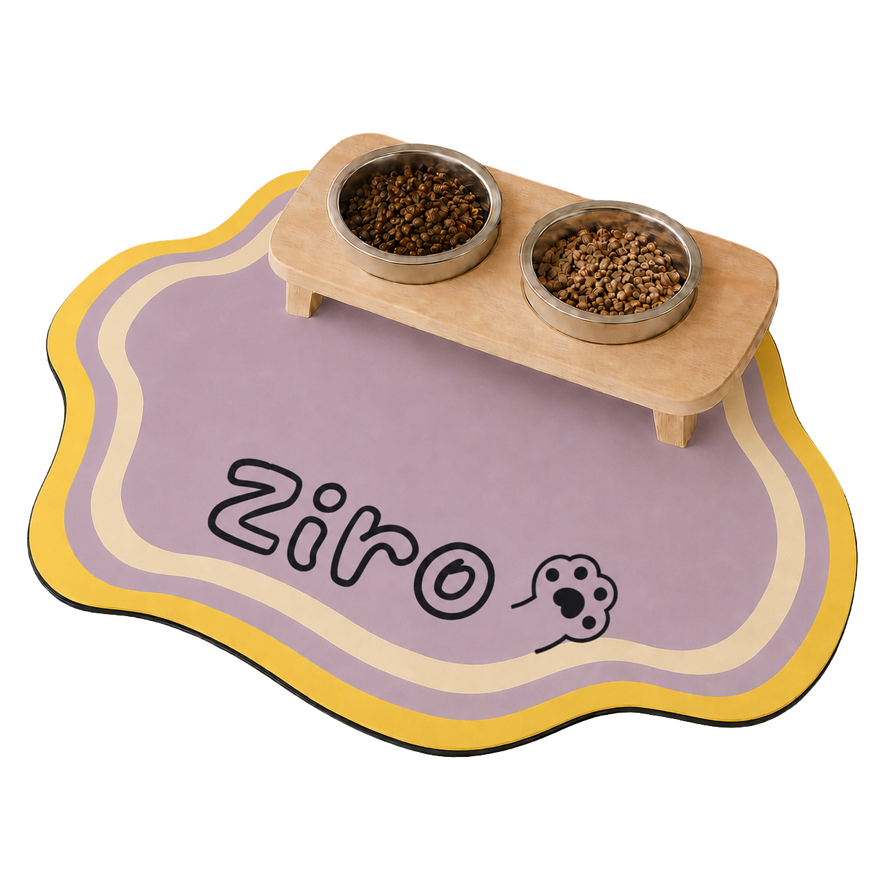 Personalized Pet Feeding Mat — Custom Name, Diatomite