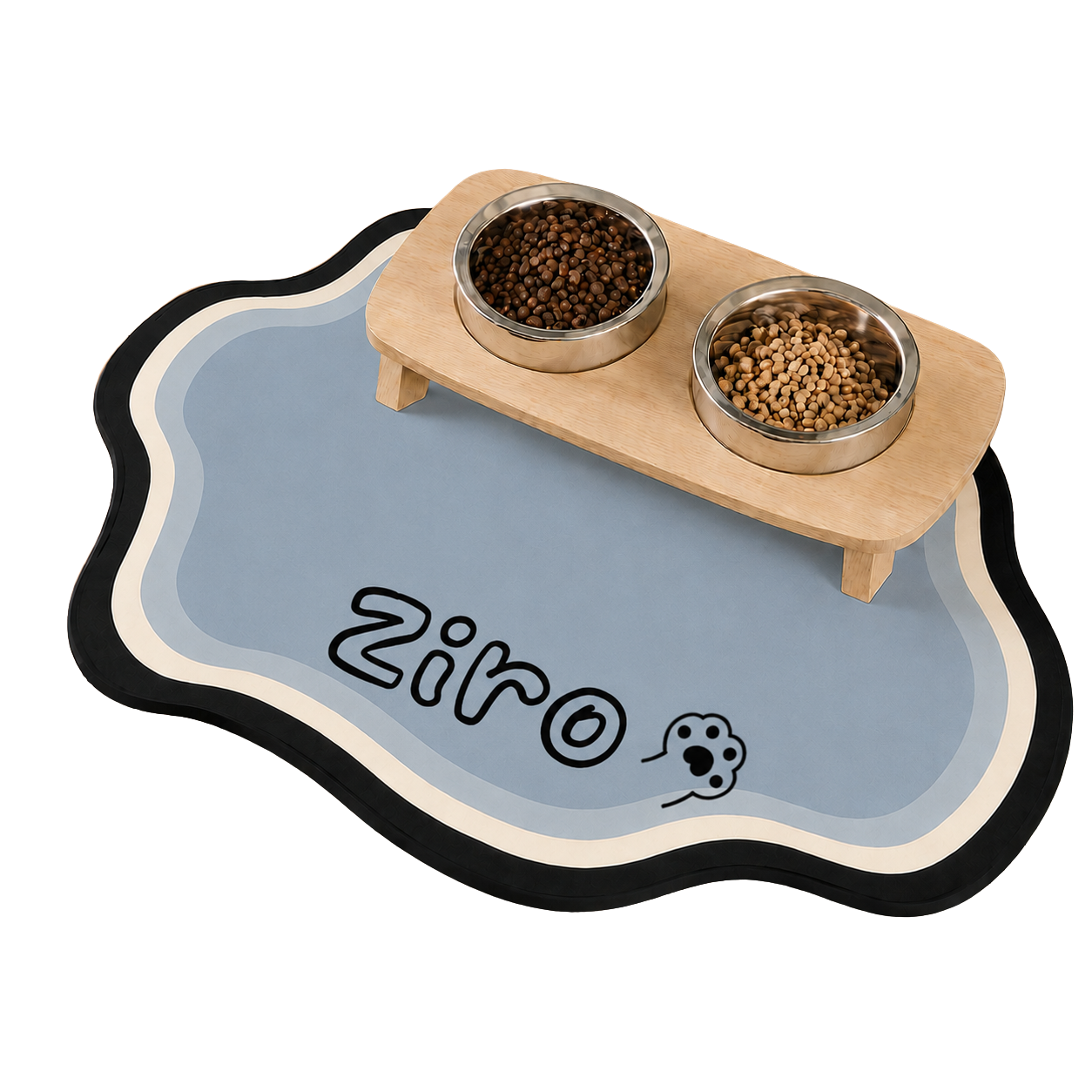 Personalized Pet Feeding Mat — Custom Name, Diatomite