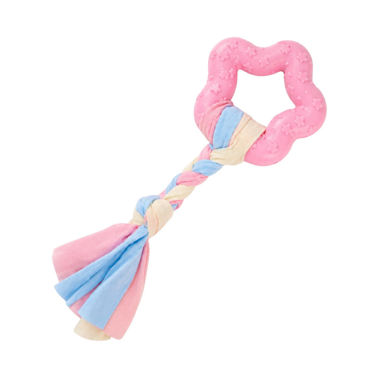Pink Dog Toy Set — Soft Rubber Chew Toys for Small & Medium Dogs