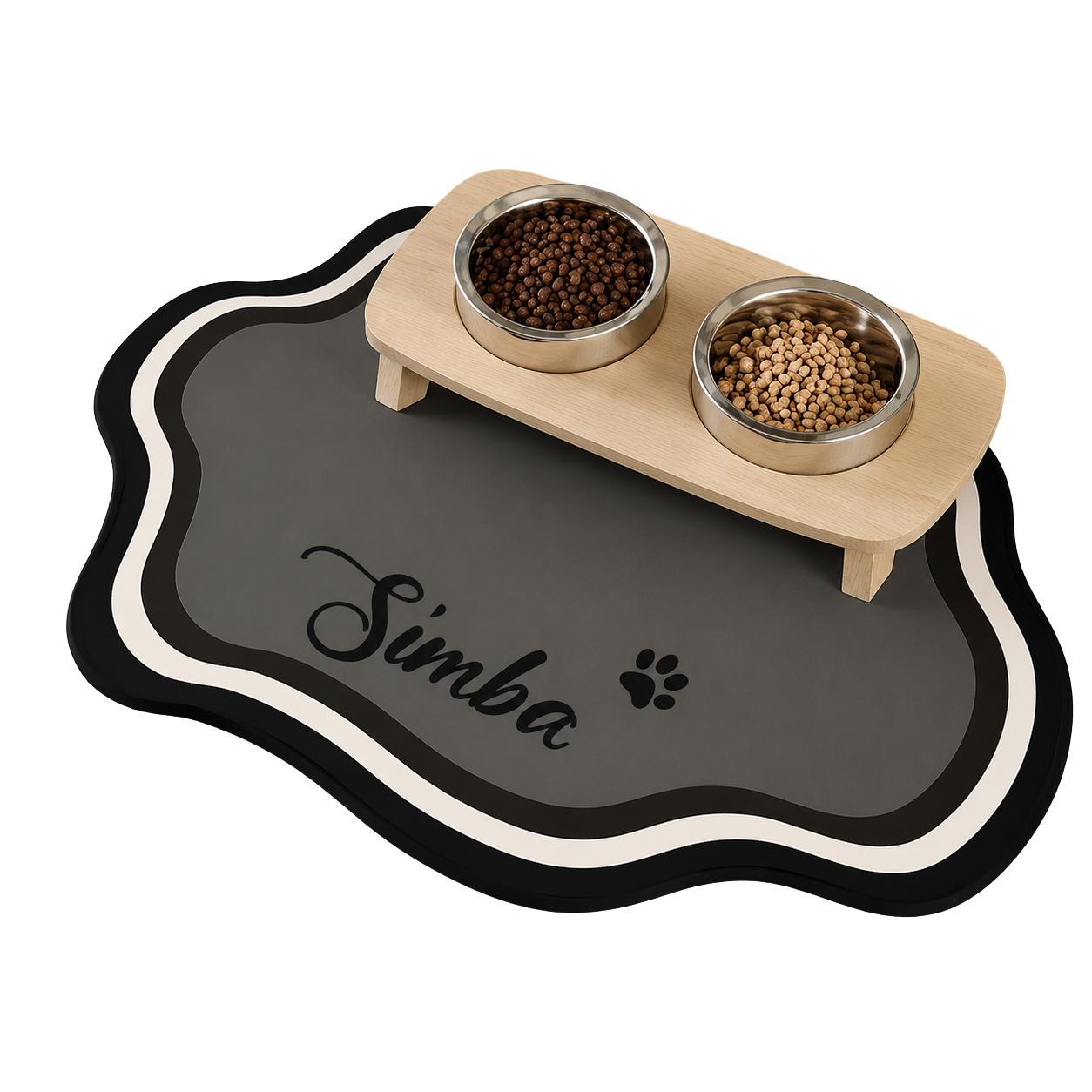 Personalized Pet Feeding Mat — Custom Name, Diatomite