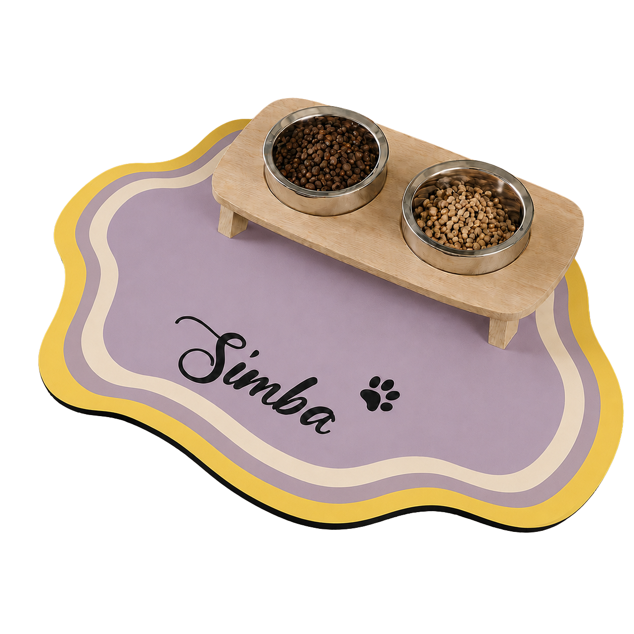 Personalized Pet Feeding Mat — Custom Name, Diatomite