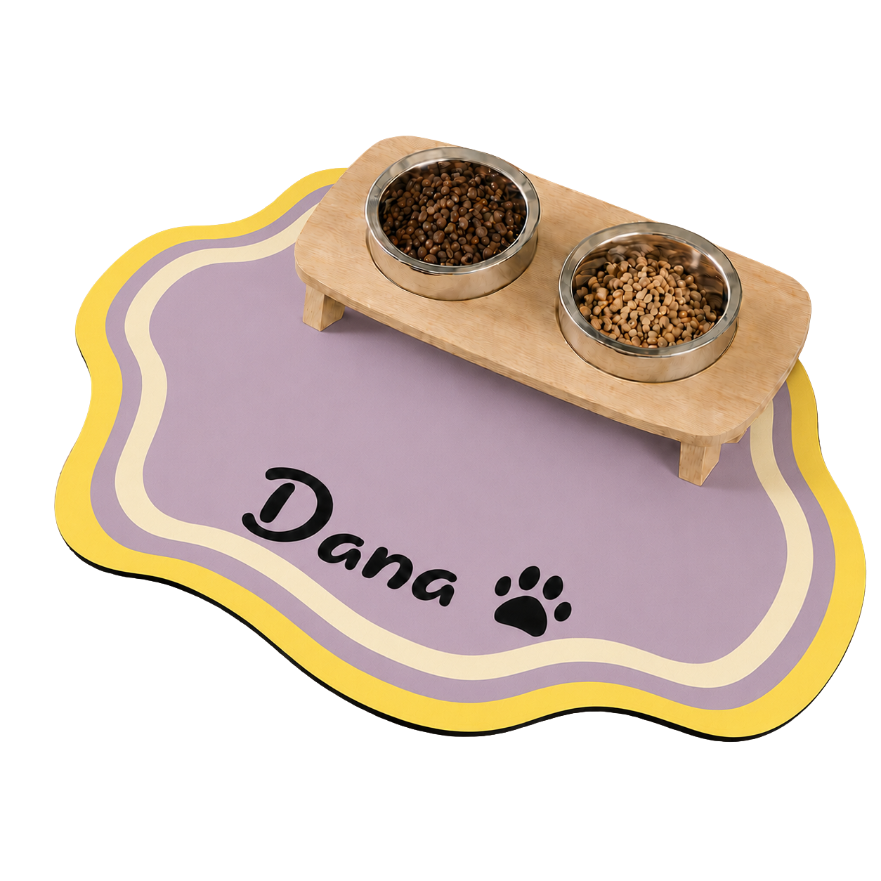 Personalized Pet Feeding Mat — Custom Name, Diatomite
