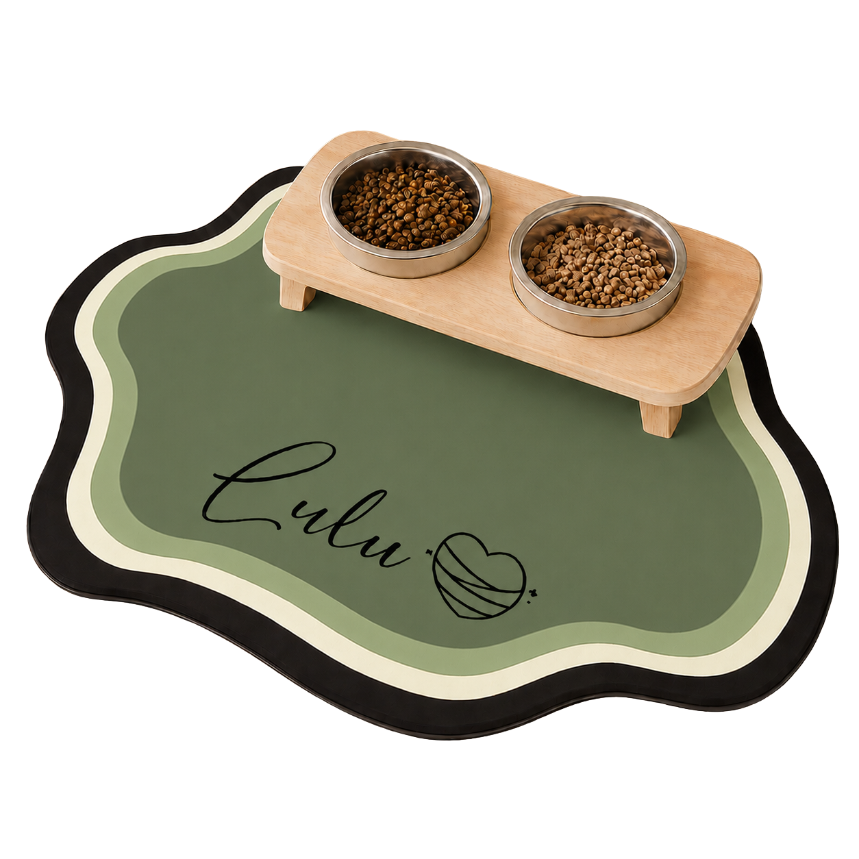 Personalized Pet Feeding Mat — Custom Name, Diatomite