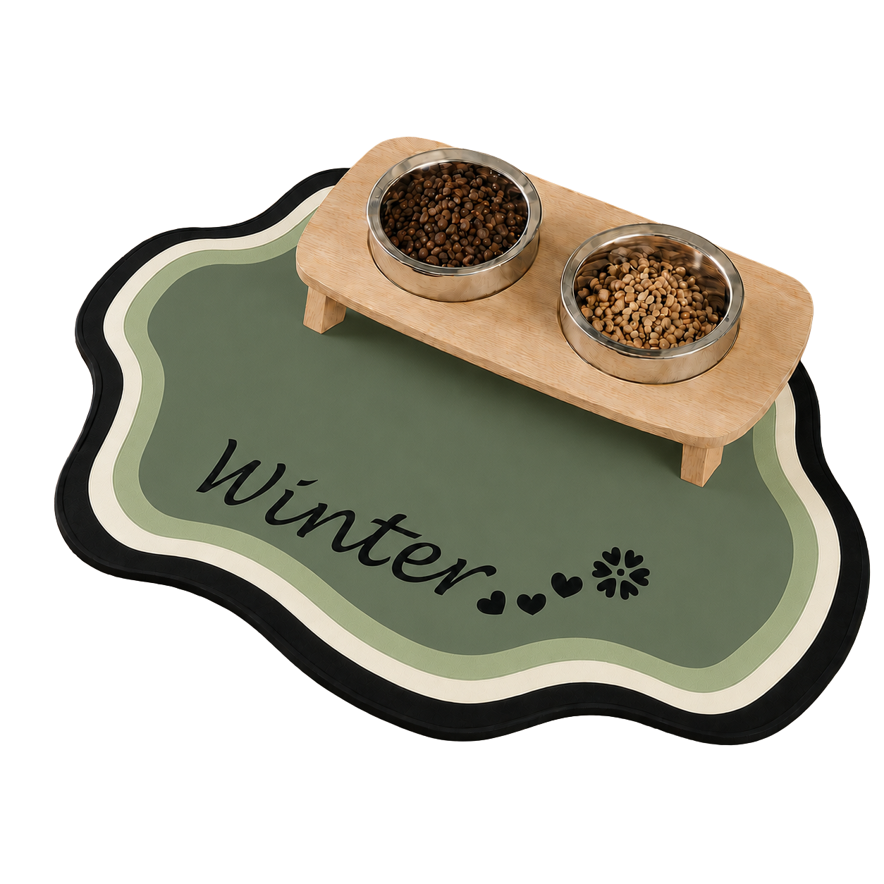 Personalized Pet Feeding Mat — Custom Name, Diatomite