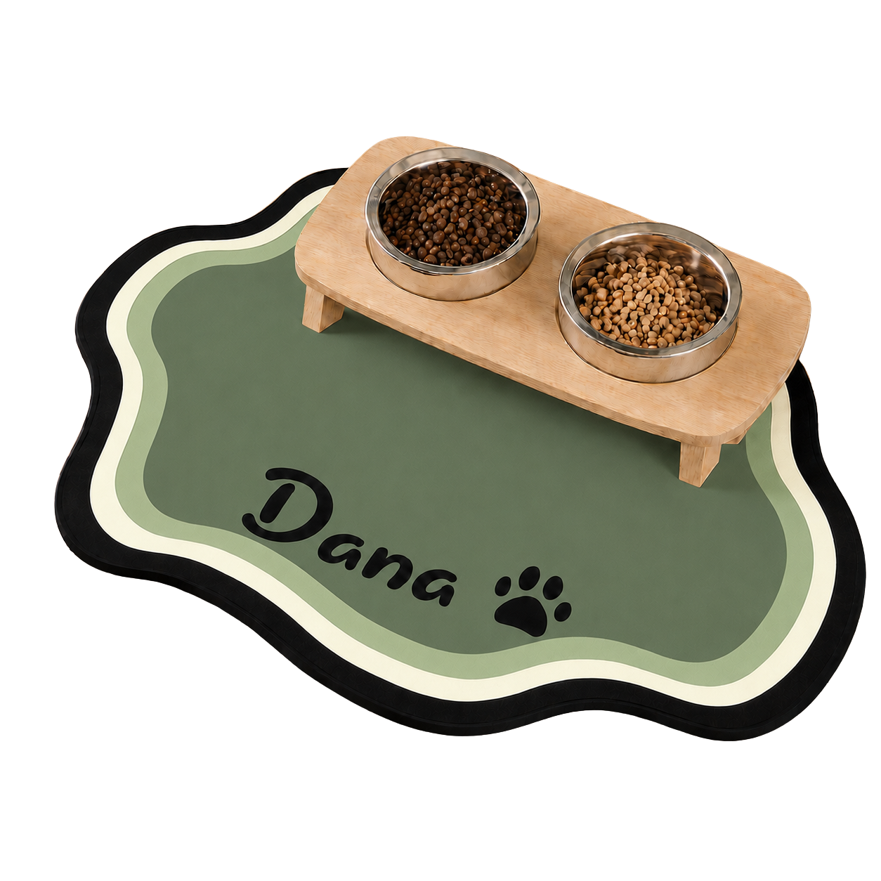 Personalized Pet Feeding Mat — Custom Name, Diatomite