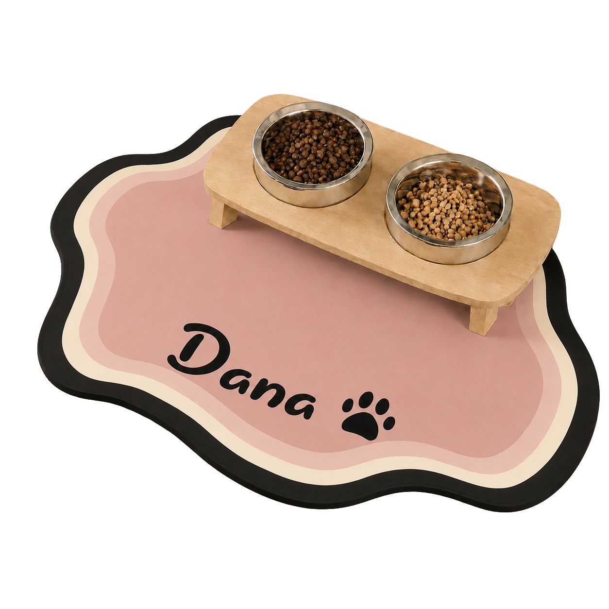 Personalized Pet Feeding Mat — Custom Name, Diatomite