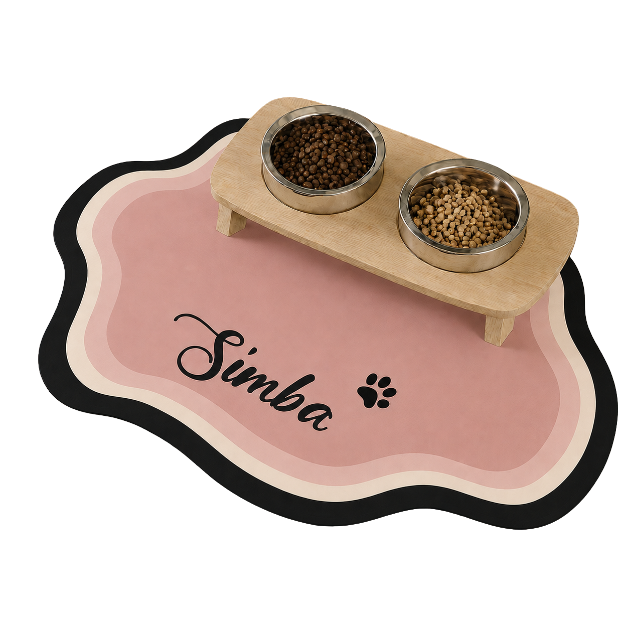 Personalized Pet Feeding Mat — Custom Name, Diatomite