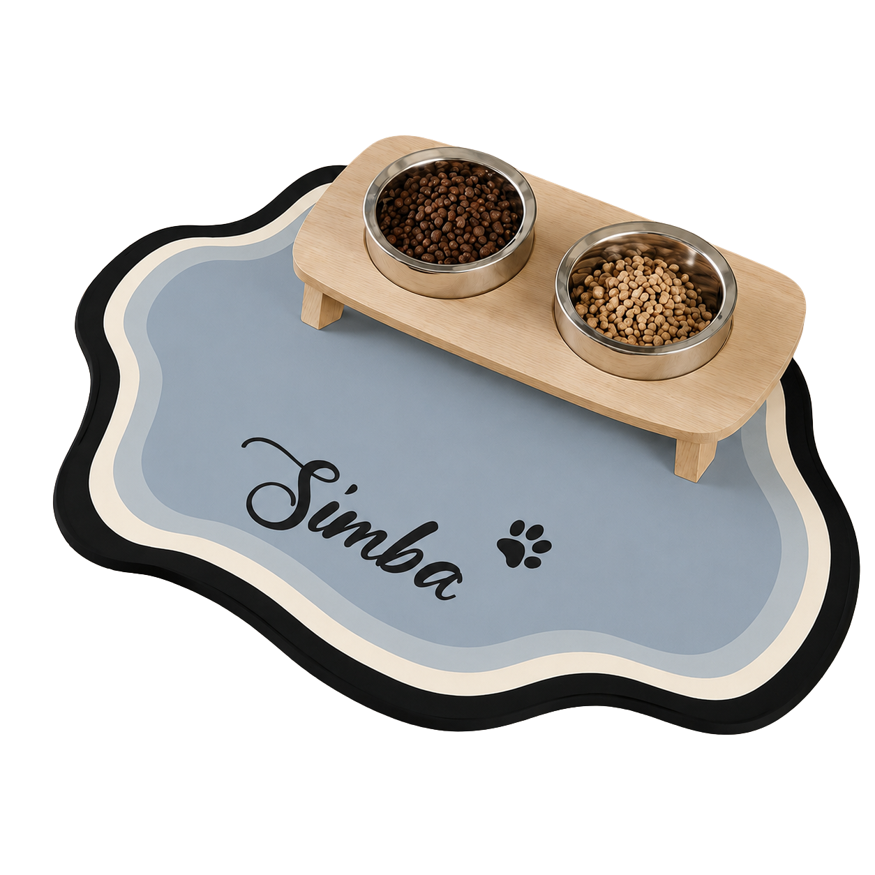 Personalized Pet Feeding Mat — Custom Name, Diatomite