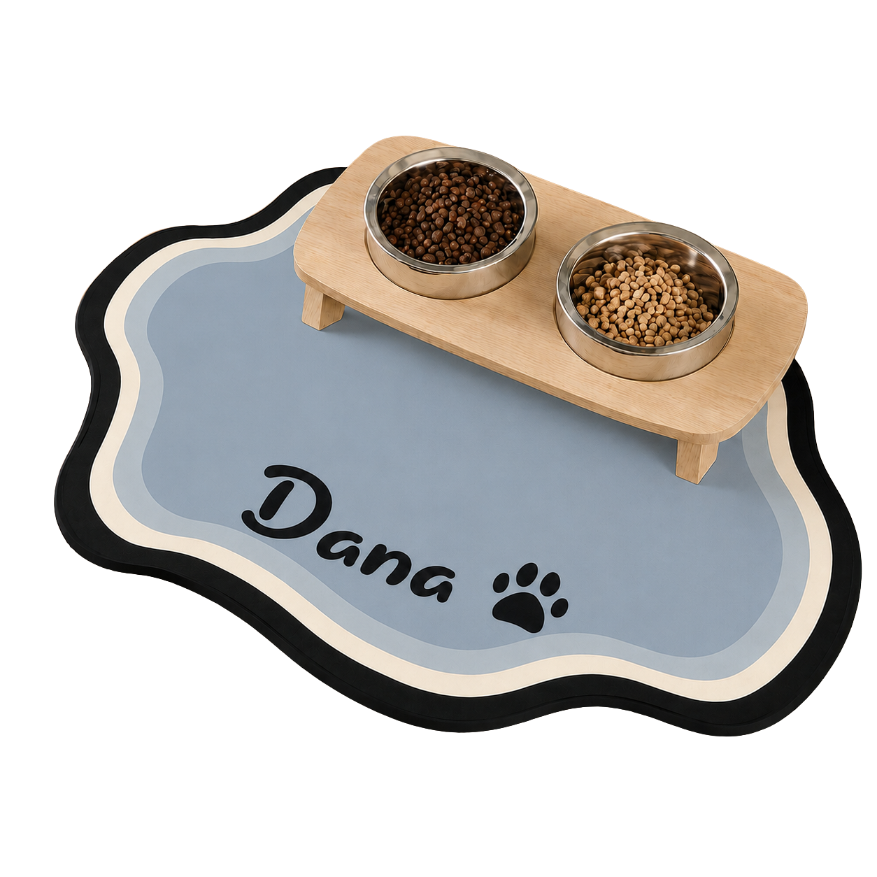 Personalized Pet Feeding Mat — Custom Name, Diatomite
