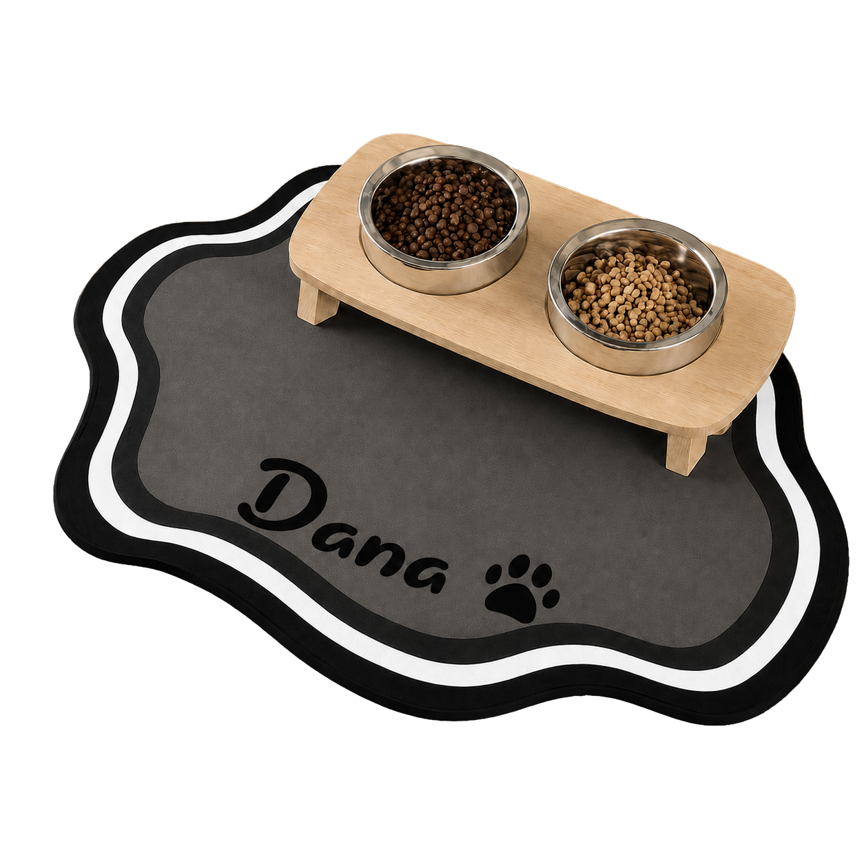 Personalized Pet Feeding Mat — Custom Name, Diatomite