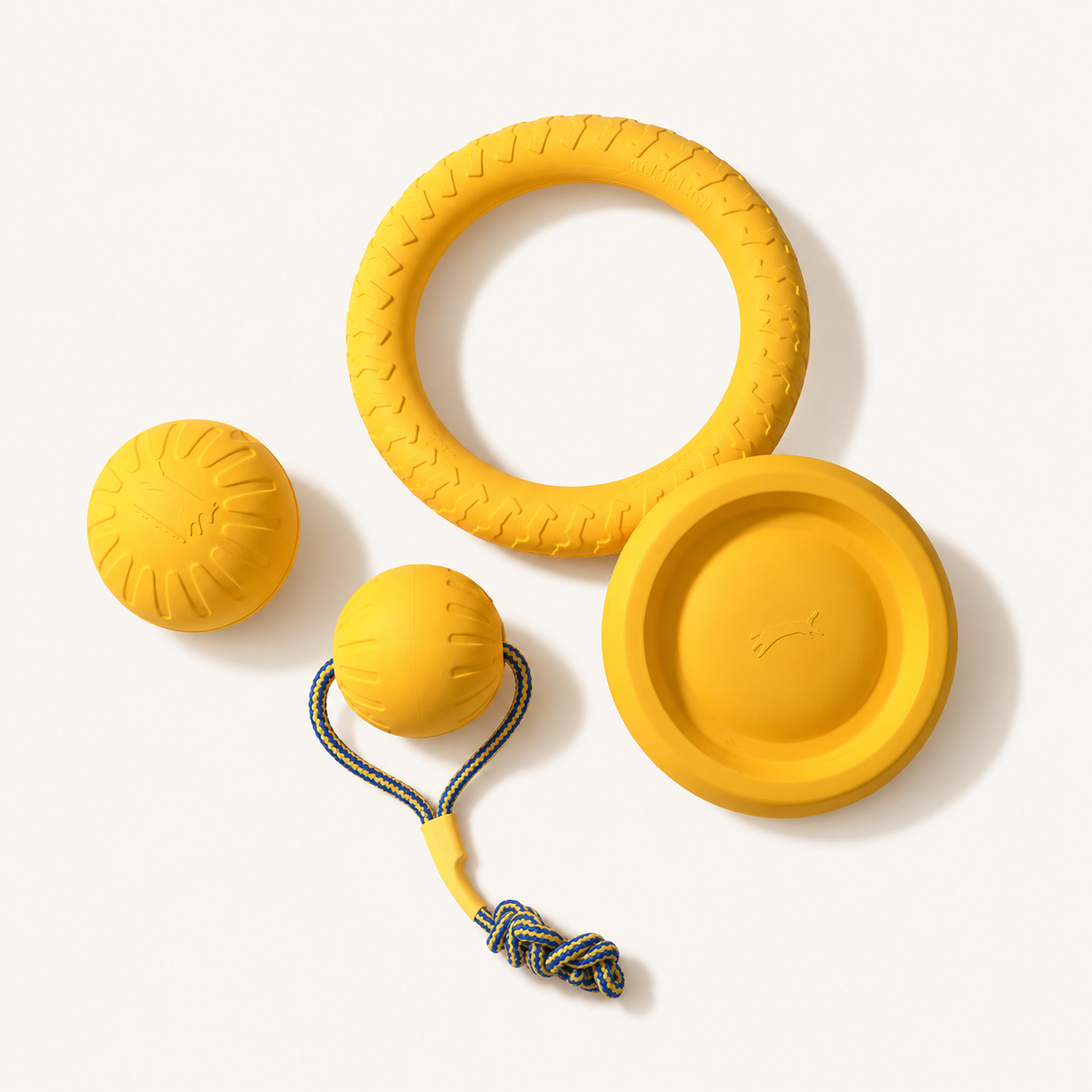 LEA Dog Toy Set — Chew-Proof Ball, Ring & Disc for Active Dogs