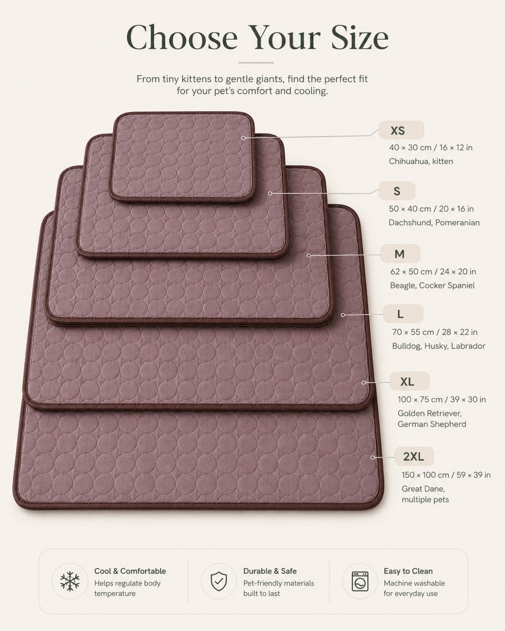 Summer Ice Cooling Mat for Dogs & Cats