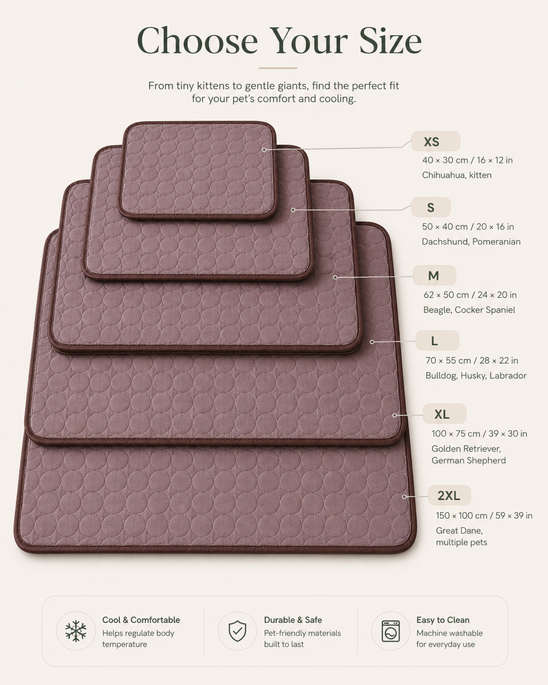 Summer Ice Cooling Mat for Dogs & Cats
